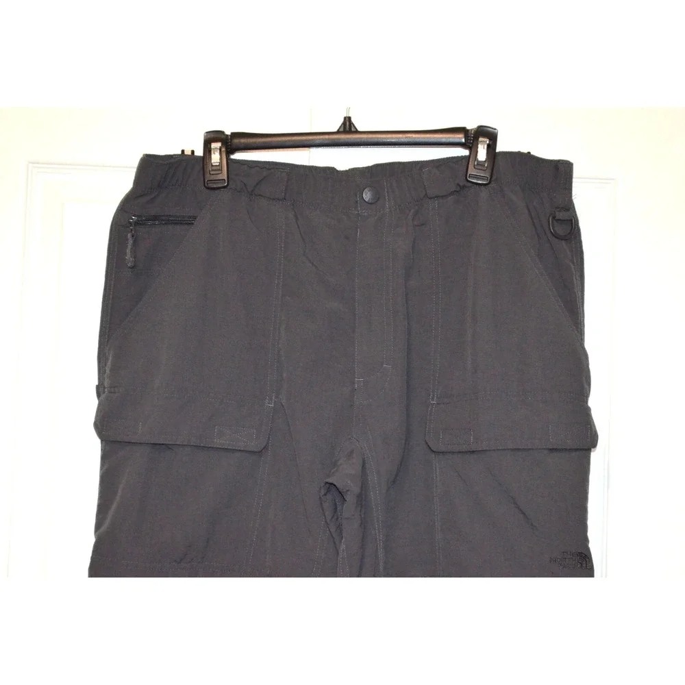 THE NORTH‎ FACE Nylon Convertible Dark Gray Cargo Hiking Pants Men's XL